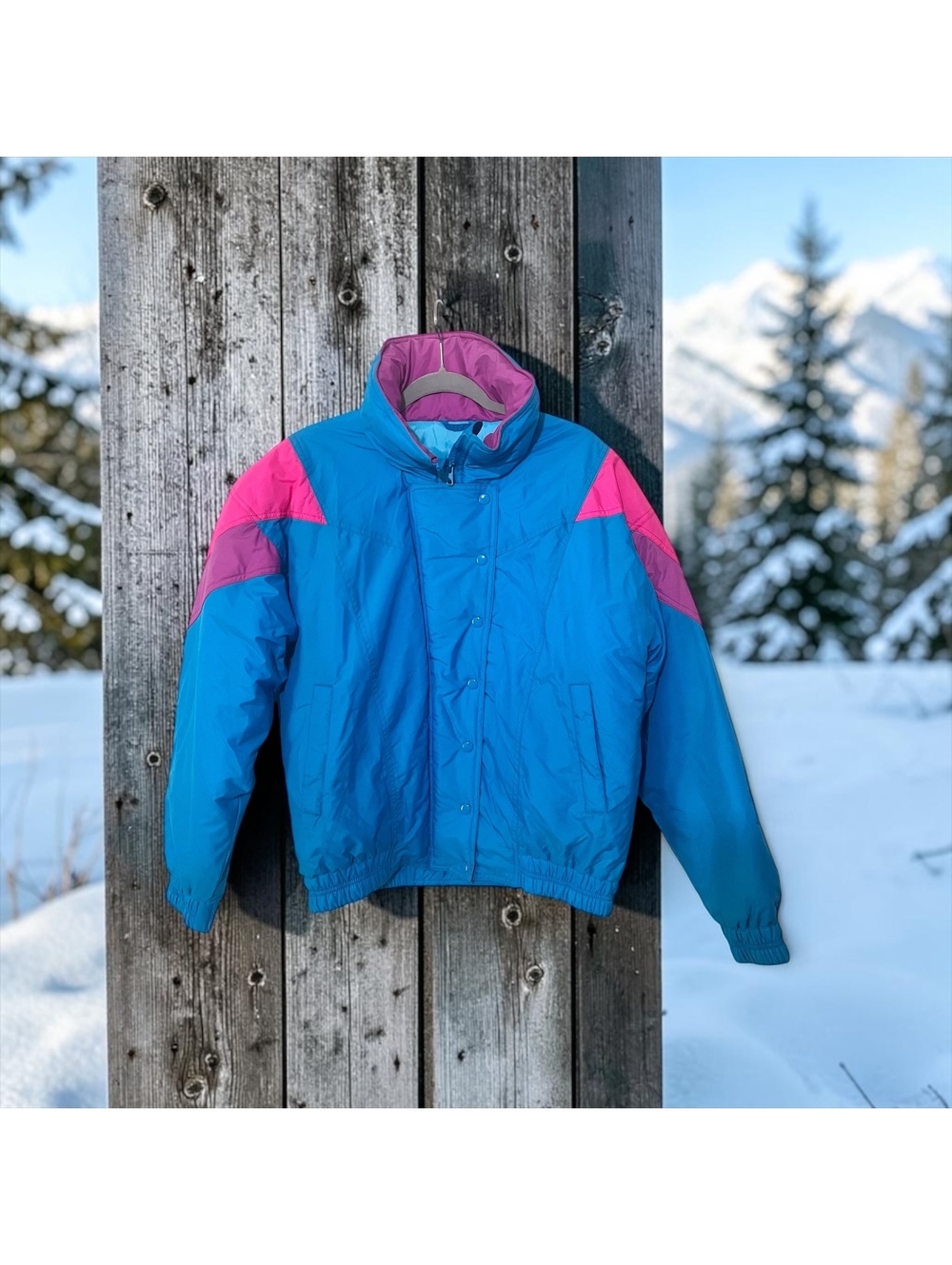 Vintage 80s 90s ProStyled Ski Jacket Women's 10 Colorblock Neon Gorpcore Retro